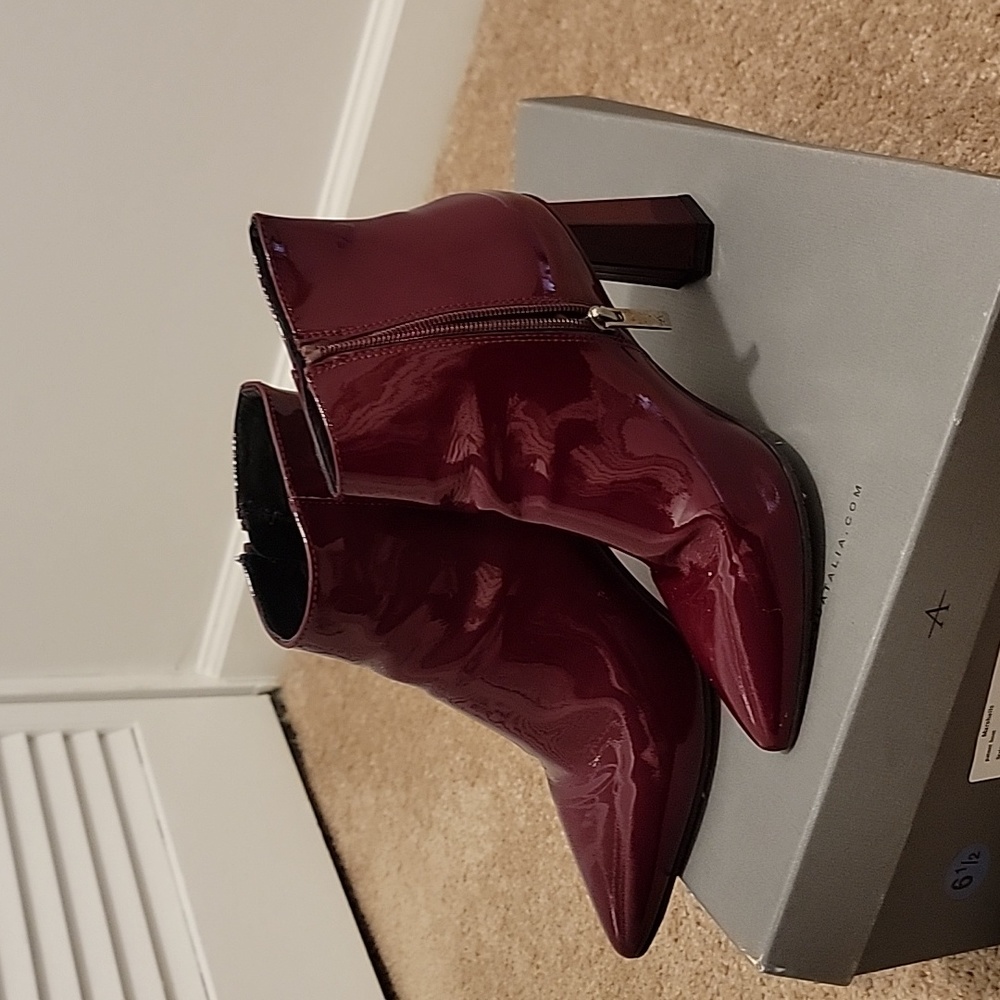 Italian bordeaux ankle boots